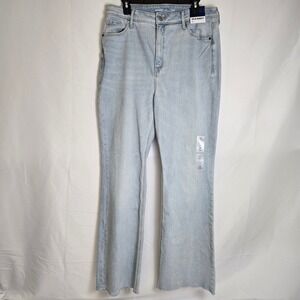 Old Navy Higher‎ High-Rise Cut Off Flare Jeans, Light Wash, 14, 647043 New